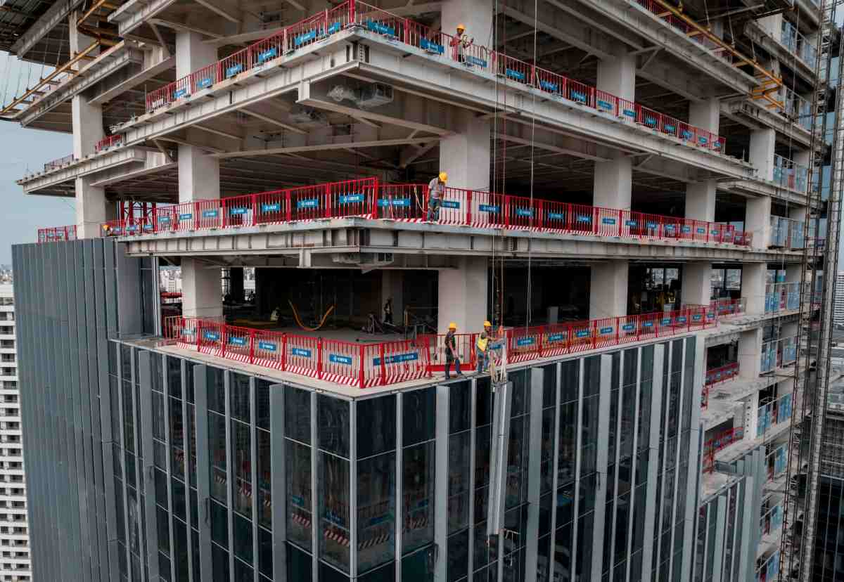 중국 상하이의 한 건설 현장. (사진=EPA 연합뉴스 제공)