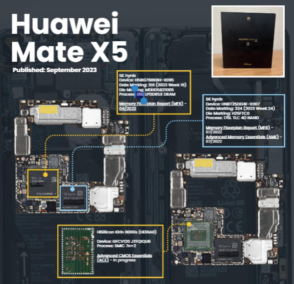 화웨이의 폴더블폰 '메이트X5' 내부 모습. 사진=테크인사이츠 제공