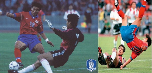 1998 프랑스 월드컵을 앞두고 열린 중국전에서 황선홍의 부상장면. ⓒKFA
