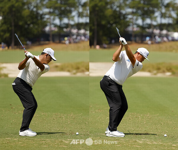 2024년 미국프로골프(PGA) 투어 메이저 대회 제124회 US오픈에 출전한 김시우, 임성재 프로가 1라운드에서 경기하는 모습이다. 사진제공=USGA/Chris Keane