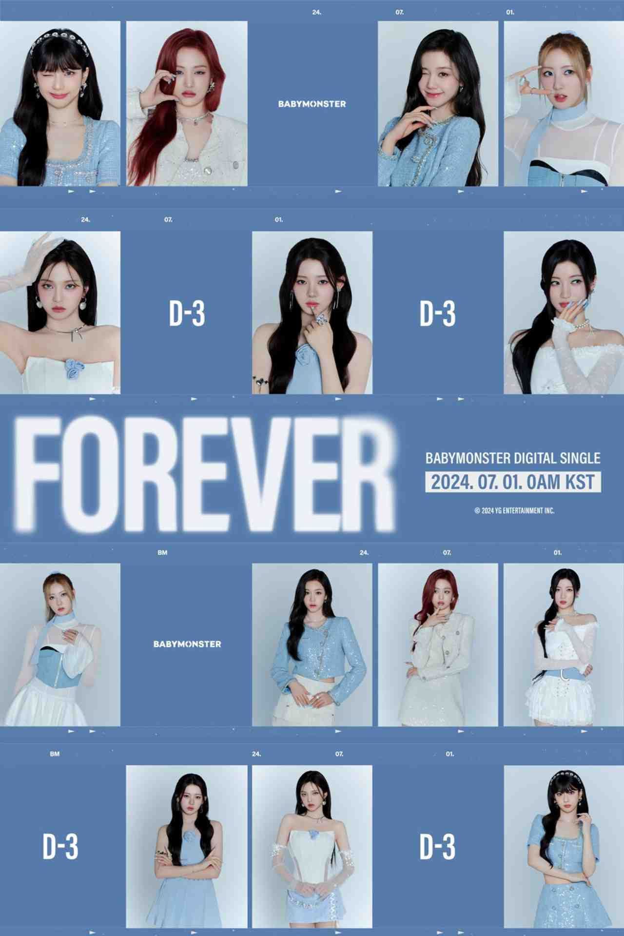 BABYMONSTER Unveils Forever Profile Posters Showcasing Unique Concept