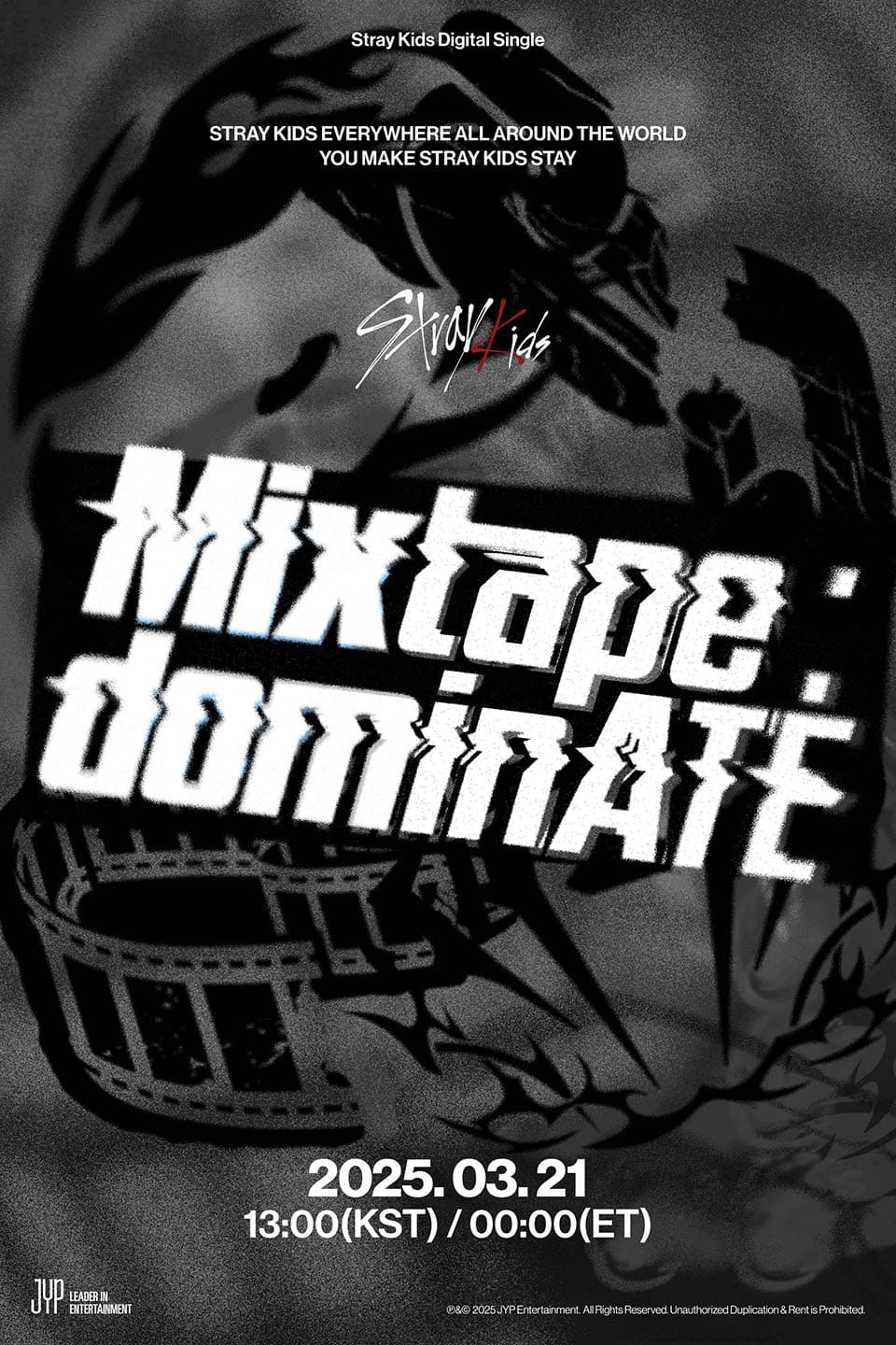 Stray Kids Kick Off 2025 with a Bang! 'Mixtape : dominATE' Set to